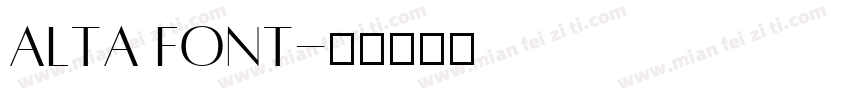 Alta font字体转换
